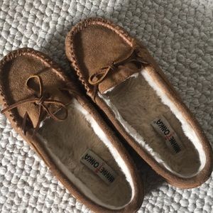 brown slippers